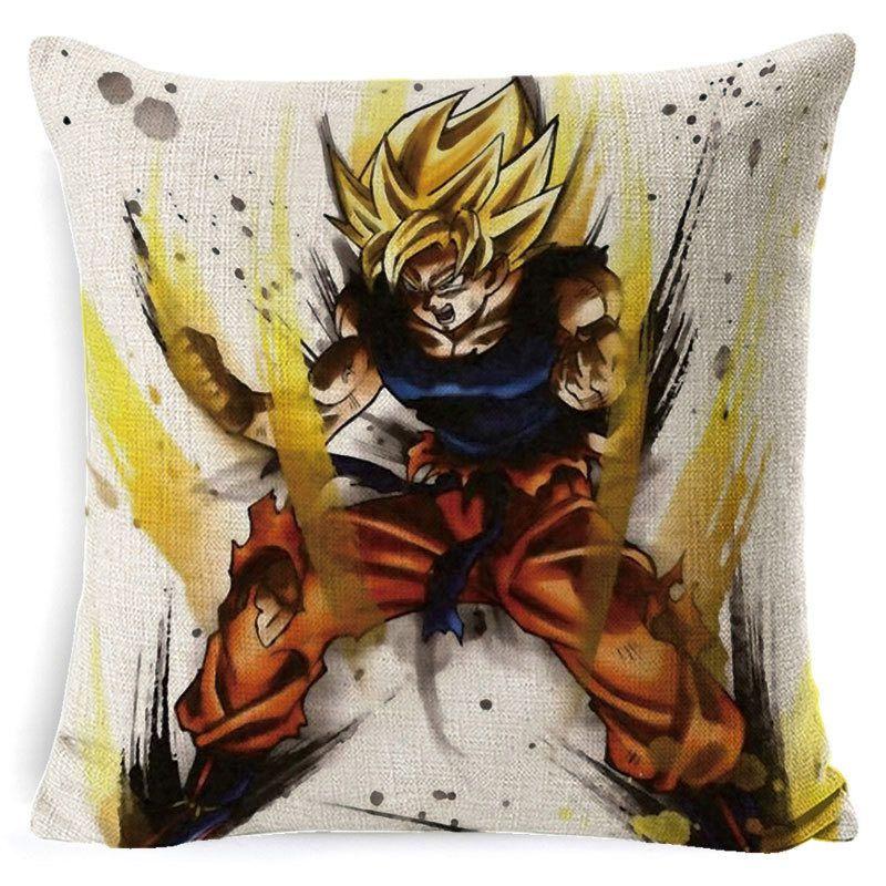 Premium Cotton Linen Dragon Ball Pillow Case Cartoon Square Cushion Cover For Cozy Homes