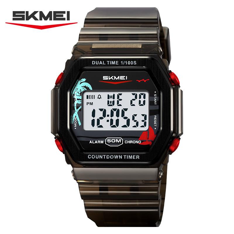 Multifunctional Square Sports Electronic Watch Fashion Student Watch Waterproof Luminous Couple Electronic Watch