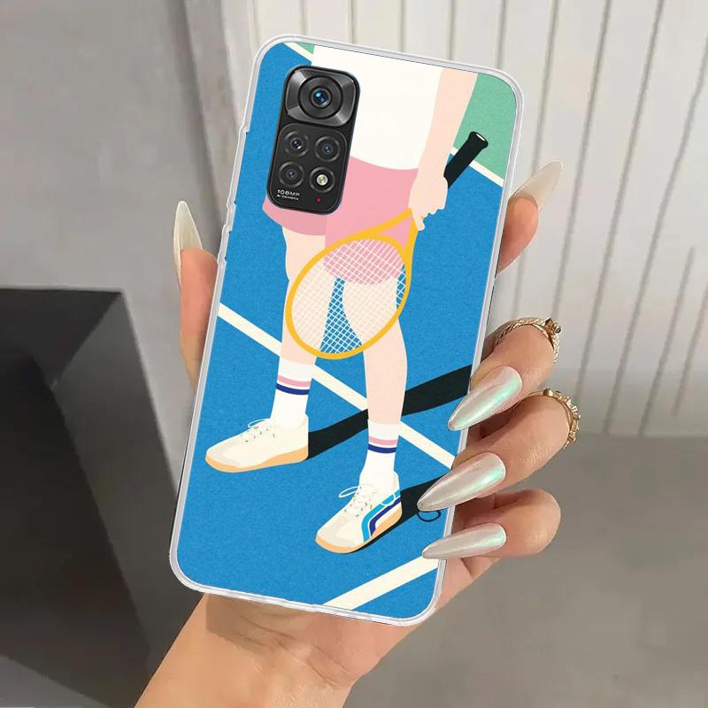 Tennis Sport Phone Case for Xiaomi Redmi Note 15 14 14S 13 12S 12 Pro 11S 11 Plus 11T 11E 10S Soft Funda Print Shell Redmi Note
