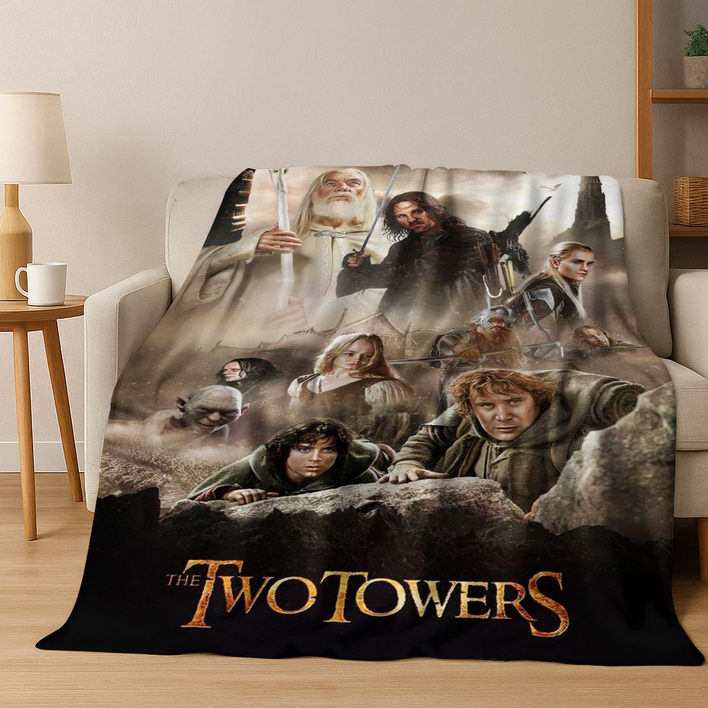 Classics L-Lord of The Rings H-Hobbit Movie Flannel Blanket,Warm and Cozy Soft Throw Blanket for Home Bedroom Bed Sofa Cover Kid