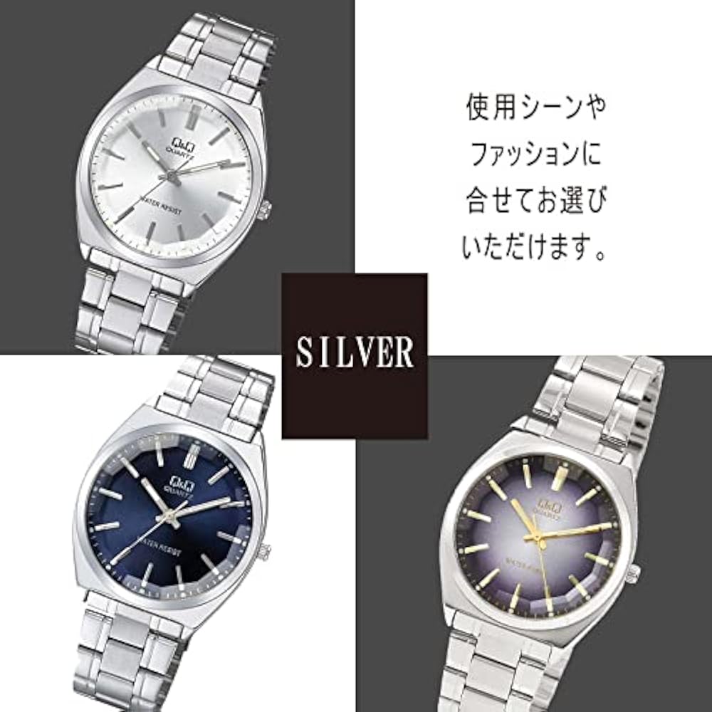 [Citizen Q&Q] Watch Analog Waterproof Metal Band QB78-212 Mens Navy