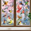 Spring 2026 New Arrival Colorful Hummingbird Butterfly Flowers Static Cling Window Stickers Removable Decals for Home Decor