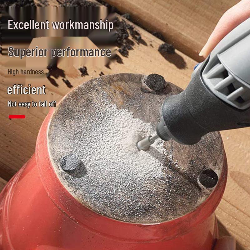 Emery Grinding Head for Metal and Jade Polishing, 3MM Electric Carving Tool.
