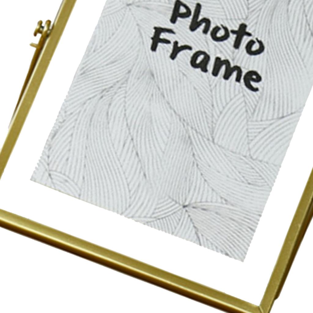 Photo Frame Nordic Style Geometric Metal Wrapping Edges Iron Art Desk Picture Frame for Living Room