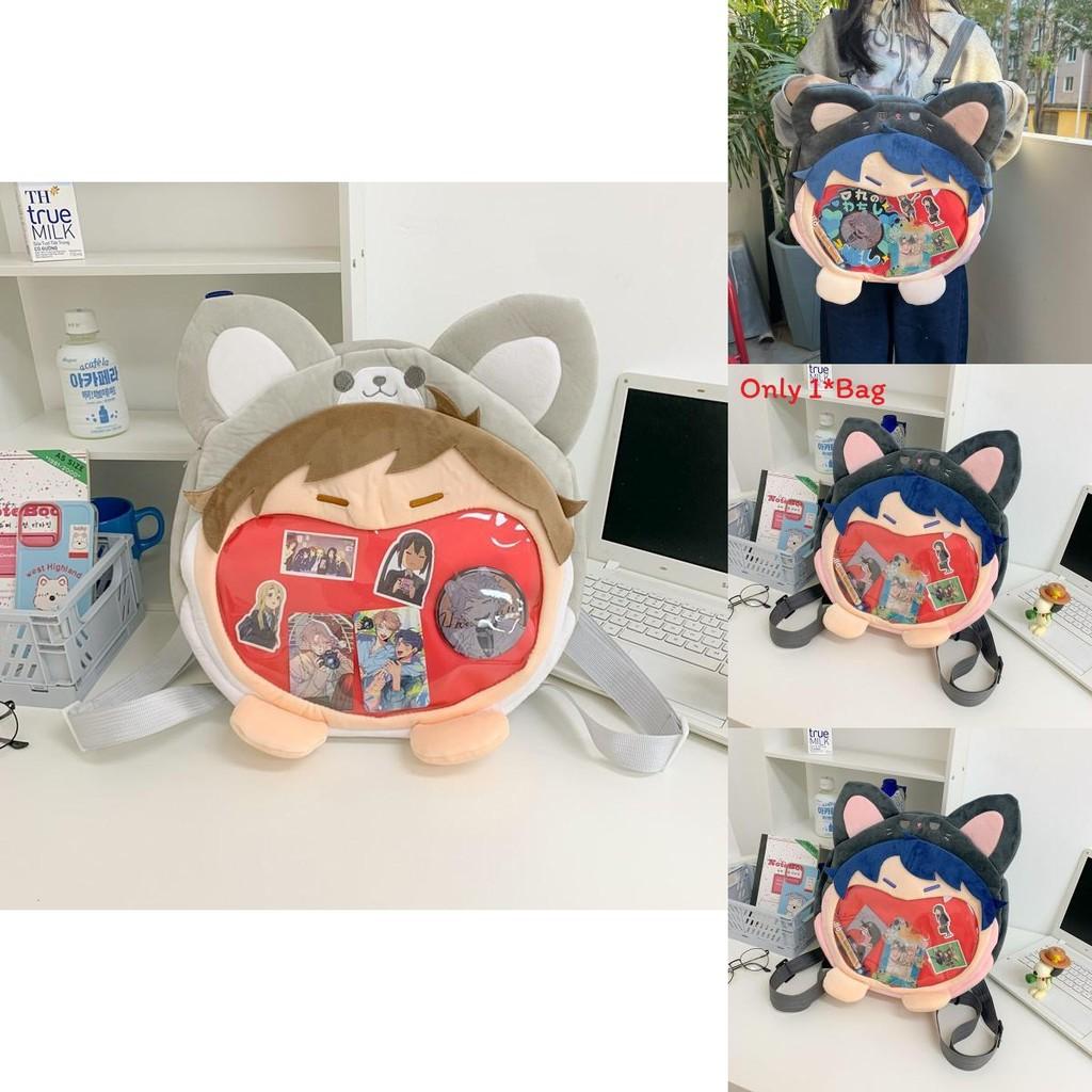 Papergames Fashion Plush Street Style Itabag Backpack With Durable Material For Teens