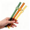 5Pcs Glass Boba Straws Reusable Glass Drinking Straws Wide Clear Straws 12mm Clear Smoothie Straws for Bubble Tea Milkshakes
