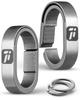 TIMULTI Titanium Key Small Connecting Oval Mini Detachable Quick Release Keychain 2 Connecting Ring, Carabiner, Ring, Hook, Connector, (Gray, Rings)