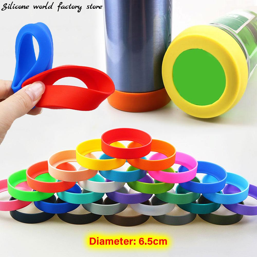 Silicone World 6.5CM Silicone Thermos Cup Bottom Cover Water Bottle Protective Sleeve Non-Slip Ring Coaster 65MM Cup Holder