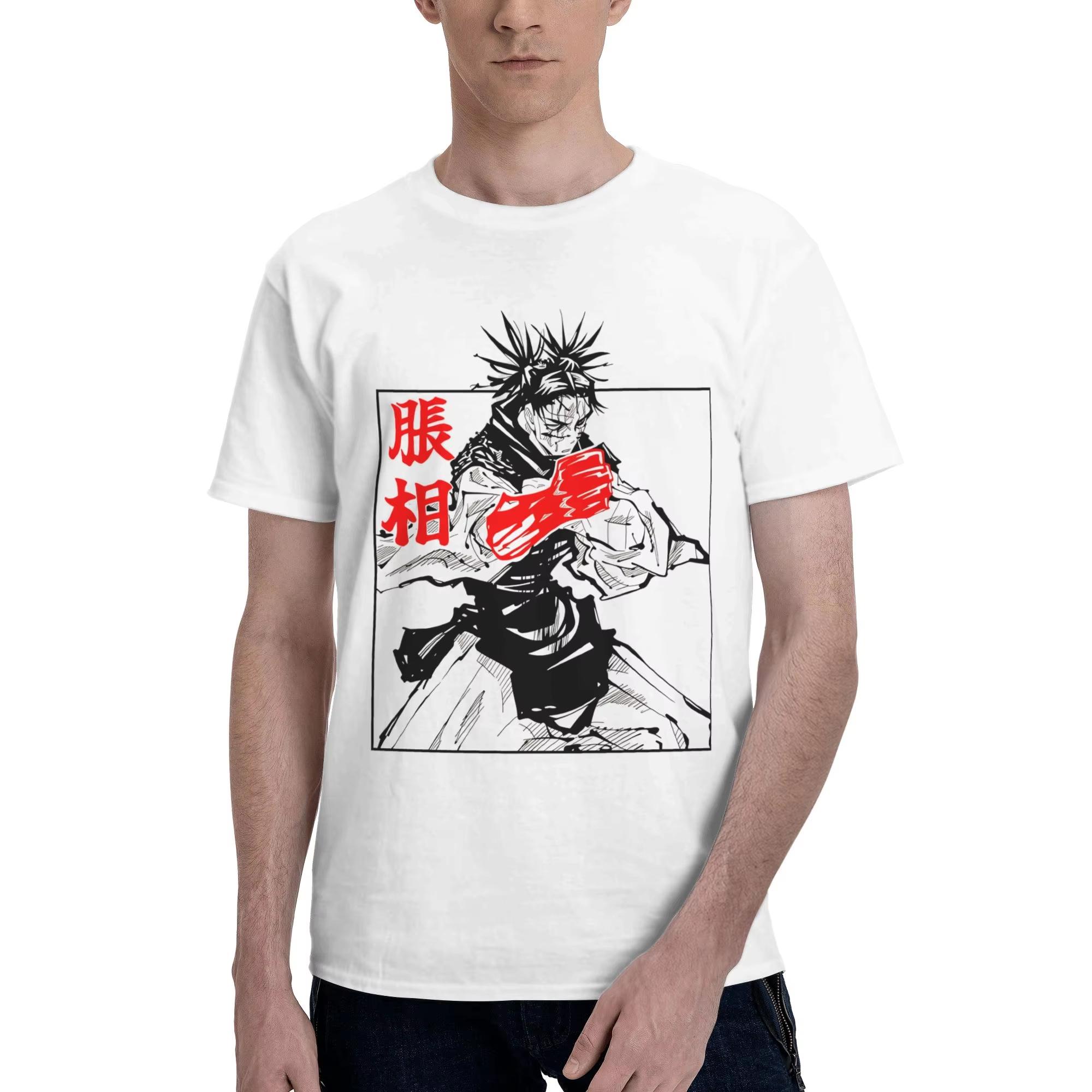 

2026 Summer New100 purecotton Jujutsu Kaisen anime character pattern leisure quality Short Sleeve Tshirt Round Y2K fit shirt L