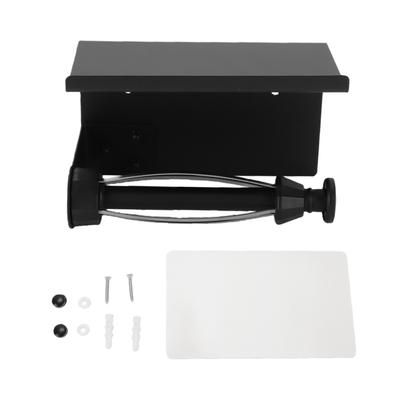 Toilet Paper Holder with Phone Shelf 304 Stainless Steel Wall Mounted Damping Design for Bathroom Kitchen