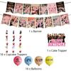 36 Stück Twice Sänger Partyzubehör inklusive Banner, Kuchenaufsätzen und Luftballons