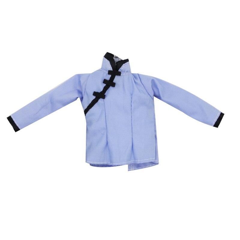 Blue Handmade Doll Accessories Unique Tops Dress For Dolls Costume Clothes For Doll Chinese Traditional Clothes for Barbie Dolls
