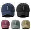 Retro Washed Cross Baseball Cap Adjustable Outdoor Fashion Hat