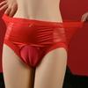 Sissy Lingerie For Men Toe Underwear High Waist Satin Silk Underpants Silky Smooth Breathable Panties See-Through Briefs