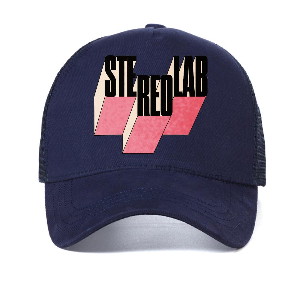

Stereolab Instant Holograms baseball cap Fashion Casual Unisex Streetwear Hip Hop Snapback caps Summer Breathable mesh sun hats Adjustable темно-синього кольору
