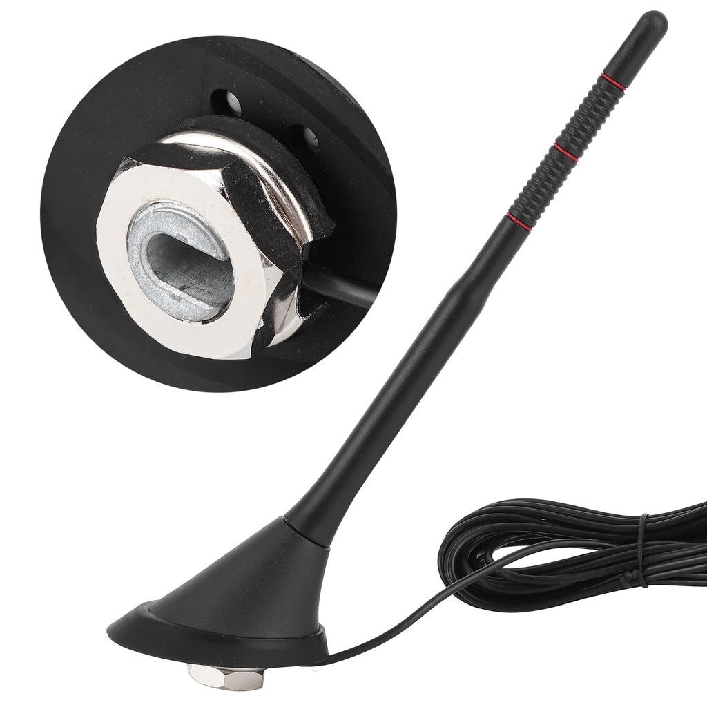 Car Active Amplified DAB+FM Antenna Top Roof Mount Radio Aerial Waterproof Digital Universal 12V