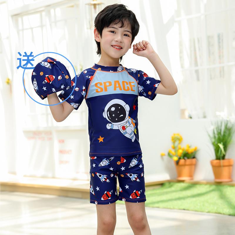 

Детский цельный купальник с цветными блоками 120