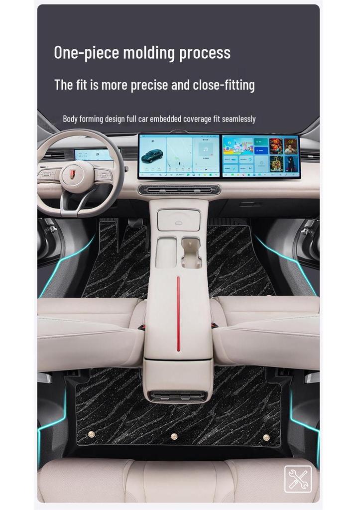 2026 Hongqi HS6 PHEV TPE Full Coverage Floor Mats - Custom Car Carpet Interior.