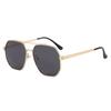 Retro metal large frame men's double beam polarized sunglasses driver driving sunshade sunglasses fishing glasses toad glasses