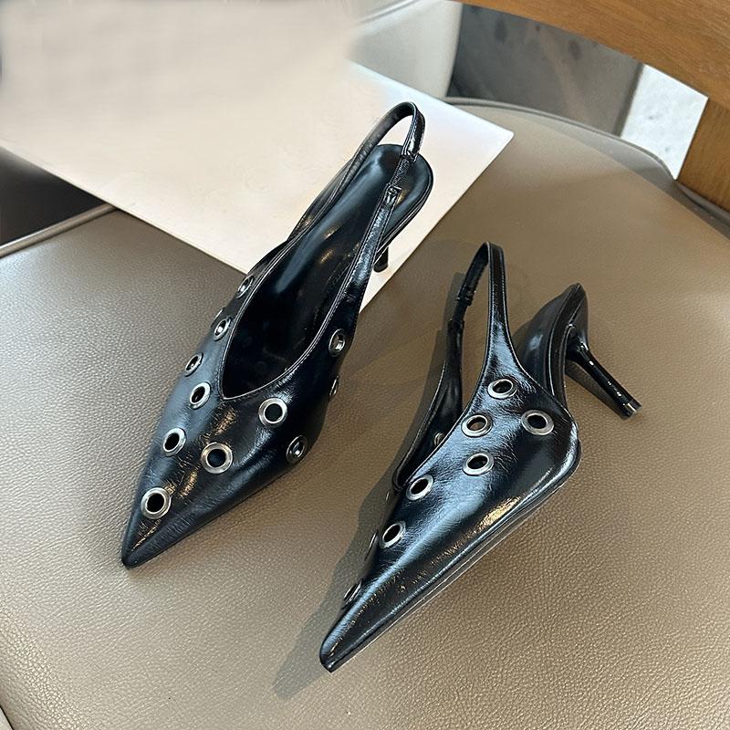 

Мода Мода Остроносые Женские Туфли Сандалии на Высоком Каблуке Женская Обувь Металл Женские Сандалии на Тонком Каблуке Туфли Лодочки Большой Размер 43 35 чёрный