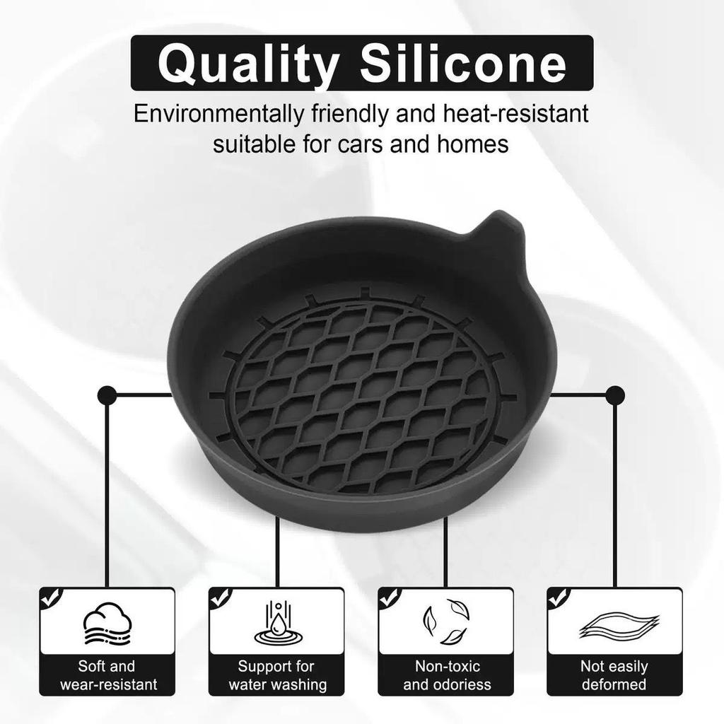 Anti-slip Car Cup Holder Pad - Anti-rattle, Water-resistant Coaster with Edge