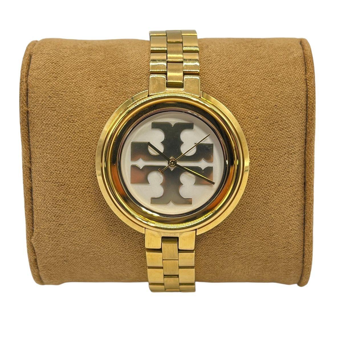 Used 2873 TORY BURCH Watch TBW6208 Gold Ladies Stainless Steel