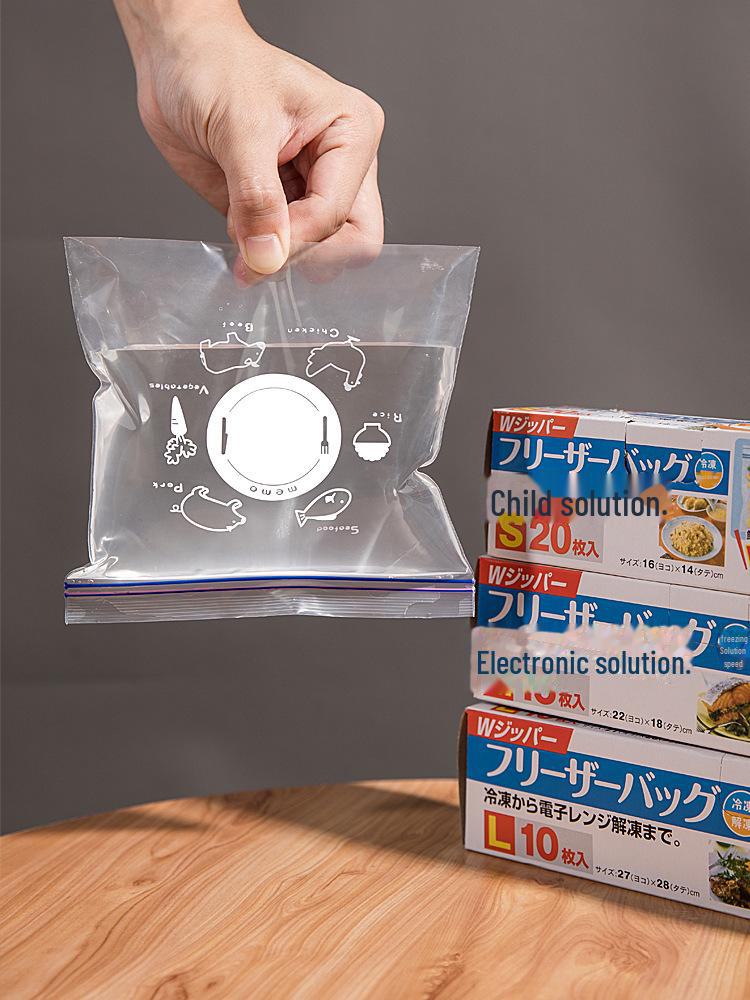 206AAC Japanese Fresh-Keeping Bag, 16x14cm, S Size, 20 pcs - Ideal for Food Storage in Fridge.