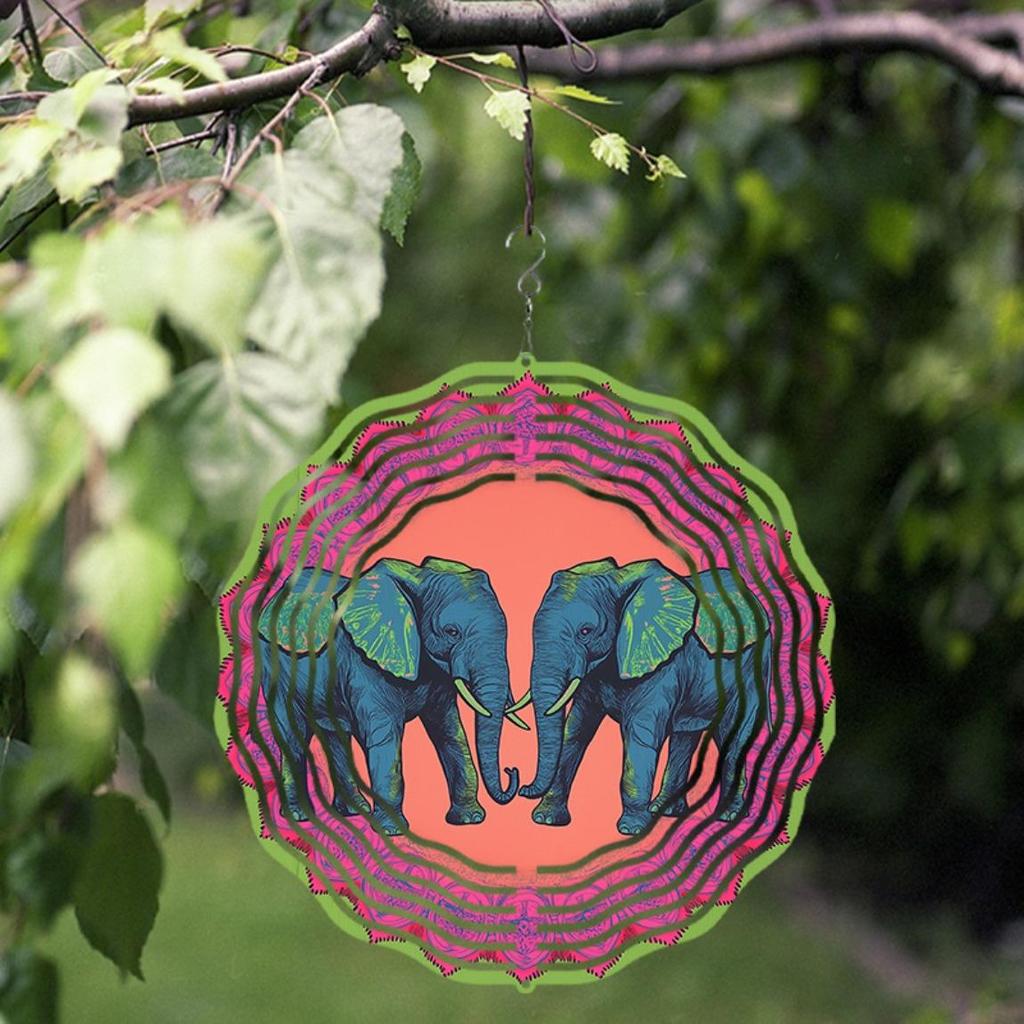 360 Grad Drehendes Metall-Windspiel 25,4 cm Hängend für Garten-Terrassen-Dekor Einzigartige Geschenkidee für Freunde Familie Alle Jahreszeiten