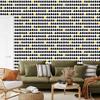 Wallpaper Black Leaves Gray and Light Gray for Living Room and Bedroom 50x1000