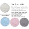 Reusable Bamboo Makeup Remover Pads 12pcs Washable Rounds Cleansing Facial Cotton Make Up Removal Pads Tool