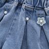 Mädchen Denim Shorts Teenager Mädchen Sommer Stickerei Hosen Kinder Kleidung Kinder Blumen Stickerei