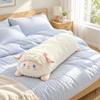 Cylindrical Shape Long Sleeping Pillow White Sheep Stuffed Animal Doll  Sheep Body Pillow
