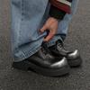 Big Head Upturned Head Leather Shoes Men's Platform Heightening Japanese Ins Versatile Commuter Derby Shoes Niche Casual Shoes 9544-J
