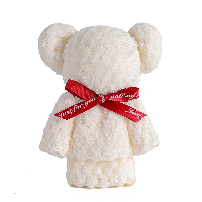 Coral Fleece Bear Towel Gift Box for Weddings and Promotions