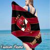Custom Name Al Ahly Football Beach Towel - Soft, Ultra-Absorbent Microfiber, Lightweight, Perfect for Beach, Parties, Travel, Camping