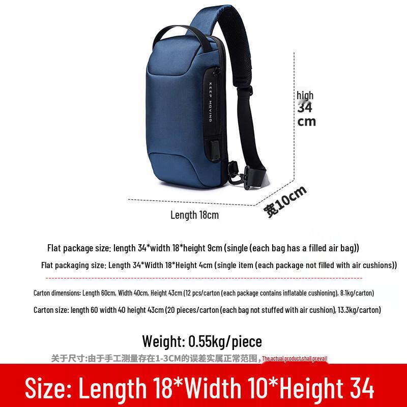 Zouyou Men s Lightweight Waterproof Crossbody Shoulder Bag