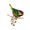 Fashionable Rhinestones Studded Sparrow Brooch In Sturdy Alloy Materials Portable for Everyday and Party Casual Wear