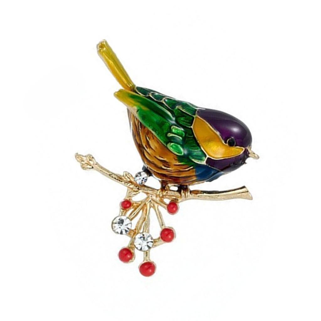Fashionable Rhinestones Studded Sparrow Brooch In Sturdy Alloy Materials Portable for Everyday and Party Casual Wear
