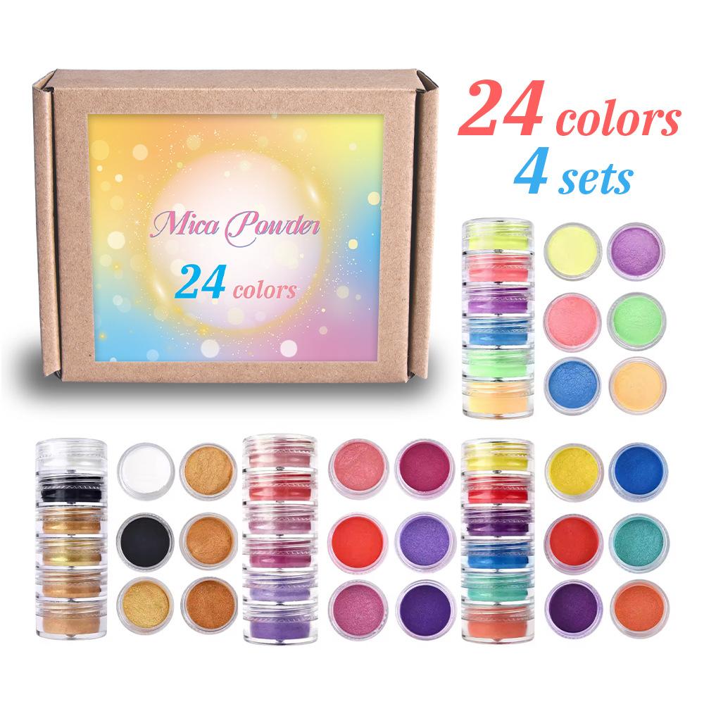 24/60 Colors Pearl Mica Glitter Powder for Epoxy Resin DIY Craft Projects - Sparkle Filler Material