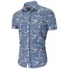 Spring New Mens 70s Disco Party Shirts Casual Paisley Button Down Shirt Vintage Floral Hawaiian Beach Short Sleeve Lapel Shirt