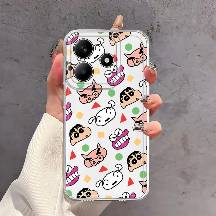 Cute Crayons Shinchan Soft Phone Cover Case for Xiaomi Redmi Note 14 Pro Plus 10S 14C A4 12 11S 12S 9 10 Note 13 13C 11