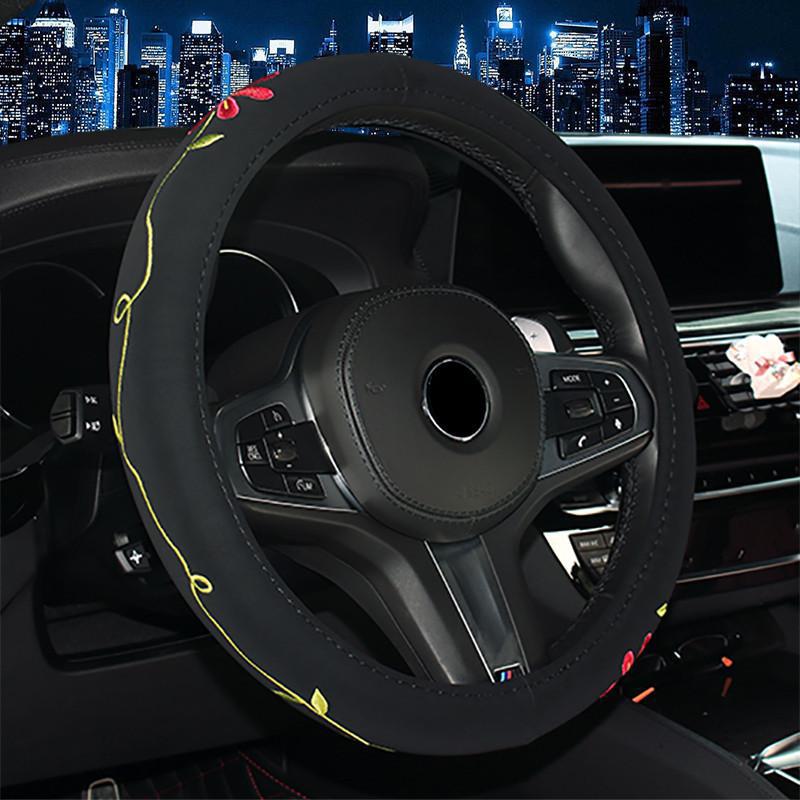 

Универсальный вышитый чехол на руль для мужчин и женщин - декор салона автомобиля на все времена 38 cm