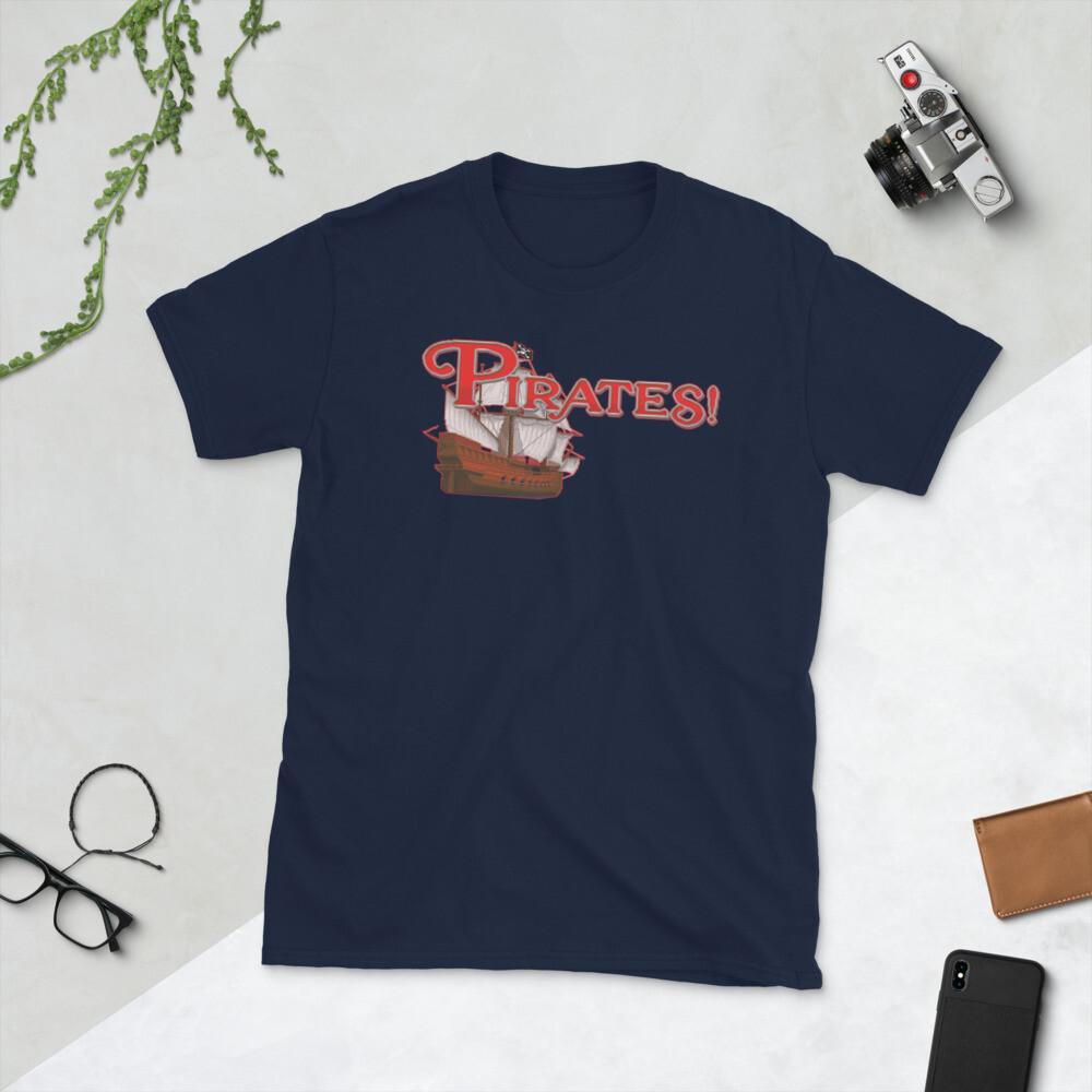 

Pirates retro video game Amiga C64 computer Short-Sleeve Unisex T-Shirt 2XL