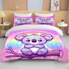 Cartoon Koala Print 2/3PCS 1Quilt Cover 1/2Pillow Cases Bedding Set Duvet Set Comforter Bed Set Queen King Size Home Textile