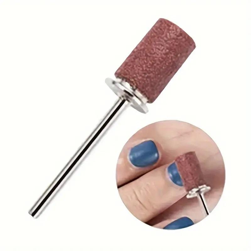 6pcs Diamond Milling Cutter For Nail Art 6 Nail Grinding Cap Pedicure Gel Polish Remover Nail Drill Bit Burr Cuticle Cleaning