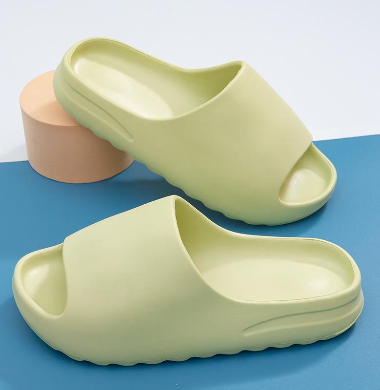 

Мужские сандалии, уличные тапочки с толстой подошвой, пара облачных мягких женских тапочек с толстой подошвой 42-43 зелёный