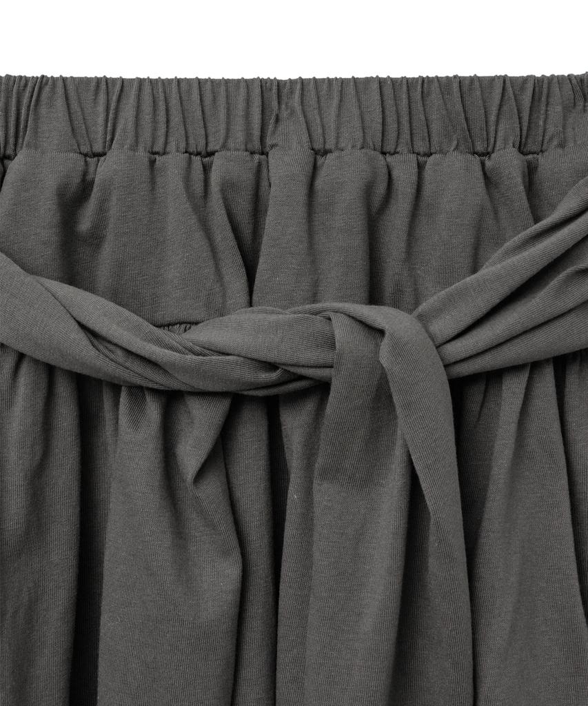 Lougeu Twist Tie Mini Skirt_Gray