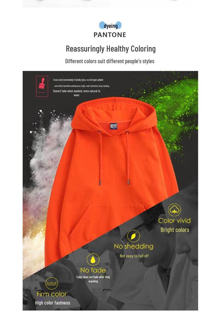 Versatile Autumn Couple Hoodies: Fashionable Solid Color Casual Pullover