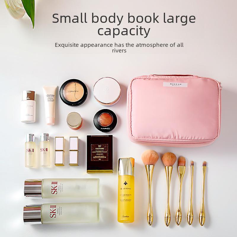 Korean Waterproof Travel Makeup Bag for Girls - Portable, Large Capacity Cosmetics Organizer