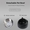 Detachable Pet Bowl Cute Cat And Dog Bowl Protection Cervical Vertebra 15 Degree Oblique Mouth Pet Stainless Steel Food Bowls